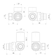 Marina Non-Thermostatic Corner Valve