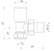 Marina Non-Thermostatic Angled Valve