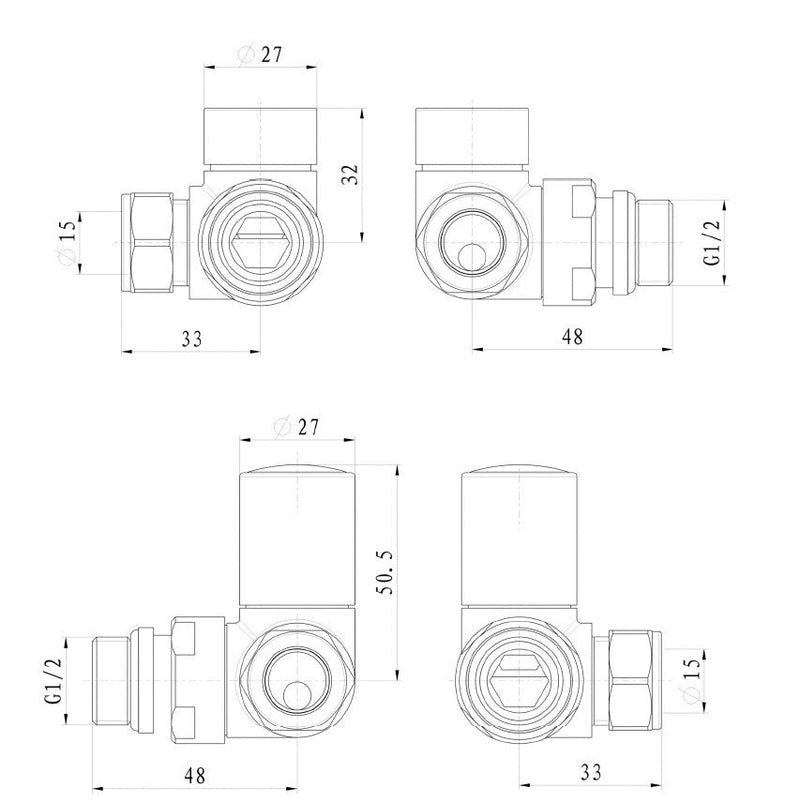 Marina Non-Thermostatic Corner Valve