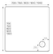 ALPHA 900MM X 900MM SHOWER TRAY