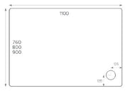 ALPHA 1100MM X 800MM SHOWER TRAY