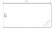 ALPHA 1400MM X 900MM SHOWER TRAY