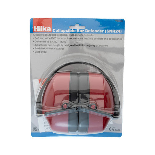 Collapsible Ear Defenders - Red