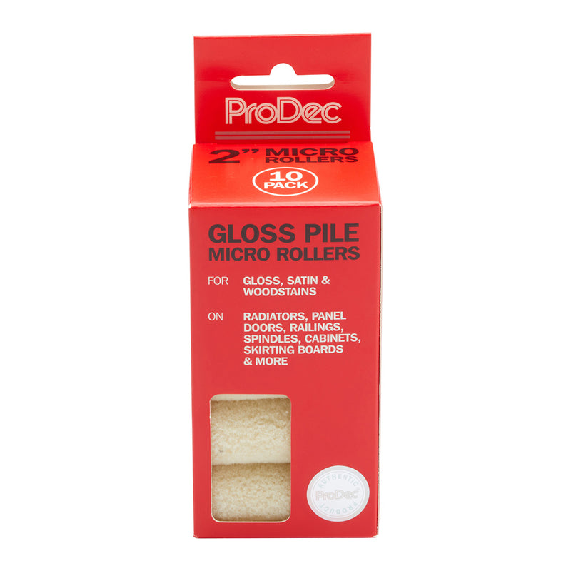 ProDec 10pk Gloss Pile 2" Micro Rollers