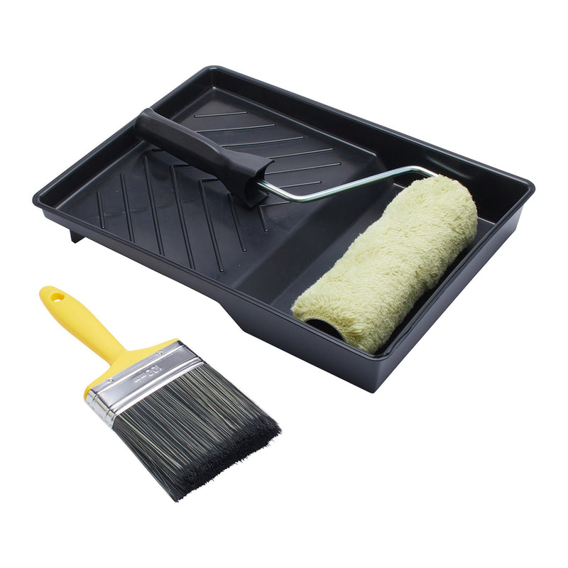 ProDec 9" x 1.75" 4pc Long Pile Masonry Roller & Brush Set