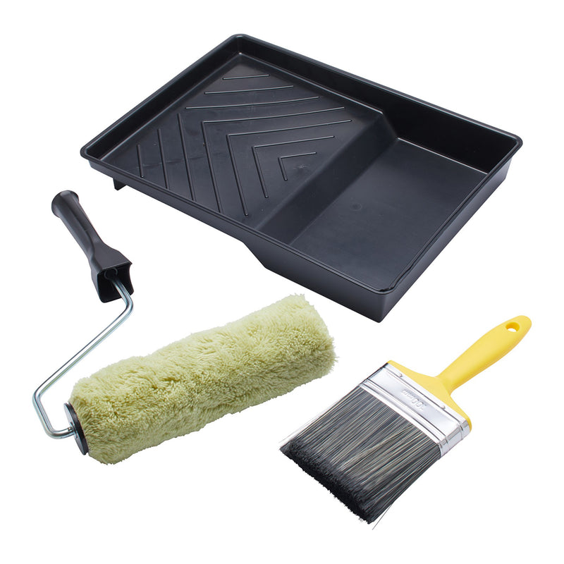 ProDec 9" x 1.75" 4pc Long Pile Masonry Roller & Brush Set