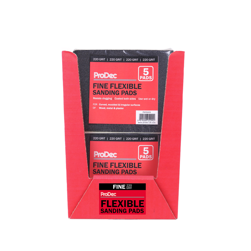 ProDec 5pk Flexible Sanding Pad: 220 Fine grade