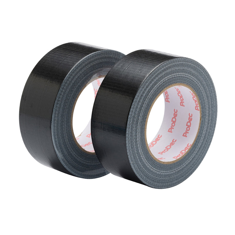 ProDec 2" x 50m Black Duct Tape Twin Pack