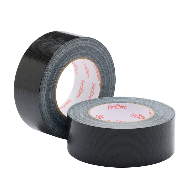 ProDec 2" x 50m Black Duct Tape Twin Pack