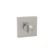 Senza Pari WC Turn and Release on Flush Square Rose (bolt through fixing only) - Satin Nickel