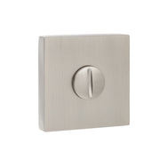 Senza Pari WC Turn and Release on Flush Square Rose (bolt through fixing only) - Satin Nickel