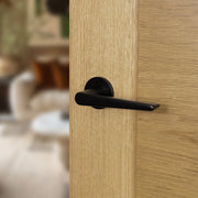 Tupai Rapido 5S Line Torrao Lever Door Handle on 5mm Slimline Round Rose - Bright Polished Chrome