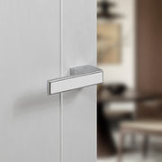 White Decorative Plate - Satin Chrome