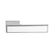 White Decorative Plate - Satin Chrome