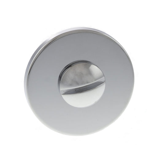 Tupai Rapido 5S Line WC Turn on 5mm Slimline Round Rose (bolt through fixing only) - Bright Polished Chrome