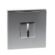 Tupai Rapido 5S Line WC Turn on 5mm Slimline Square Rose (bolt through fixing only) - Bright Polished Chrome