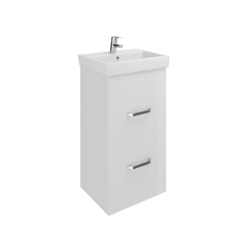 (B100) Roca Victoria Maxi 450mm 2 Drw Gloss White