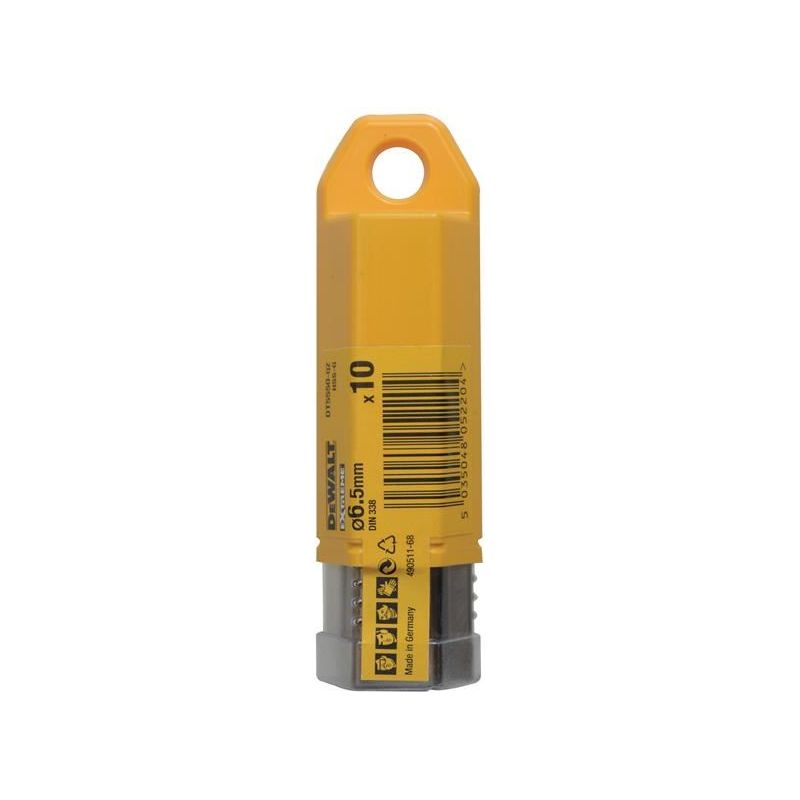 Dewalt Power Tools Extreme 2 Metal Drill Bits (10) 6.5mm OL:101mm WL:58mm DeWALT Power Tools - RockBottom Northampton