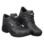 Scan 4 D-Ring Chukka Safety Boots Black UK 10 EUR 44 Scan - RockBottom Nothampton