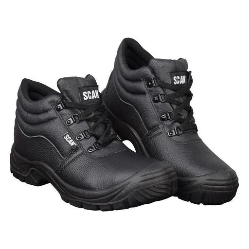 Scan 4 D-Ring Chukka Safety Boots Black UK 10 EUR 44 Scan - RockBottom Nothampton
