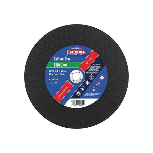 Faithfull Stone Cut Off Disc 300 x 3.5 x 20mm Faithfull - RockBottom Northampton