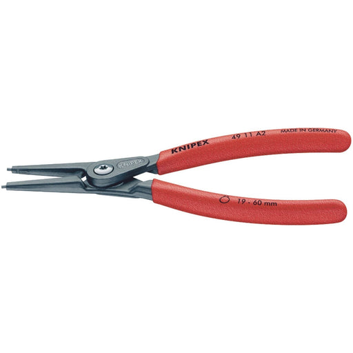 Draper 75090 KNIPEX 49 11 A2 SB Precision Circlip Pliers For External Circlips On Shafts, 180mm