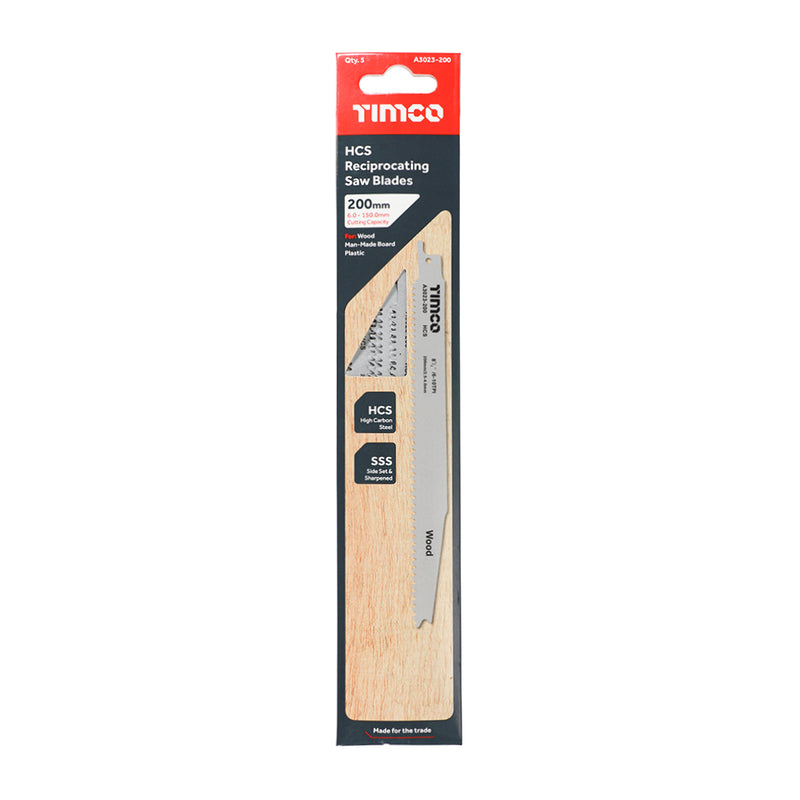 TIMCO Reciprocating Saw Blades Wood Cutting High Carbon Steel - S1531L