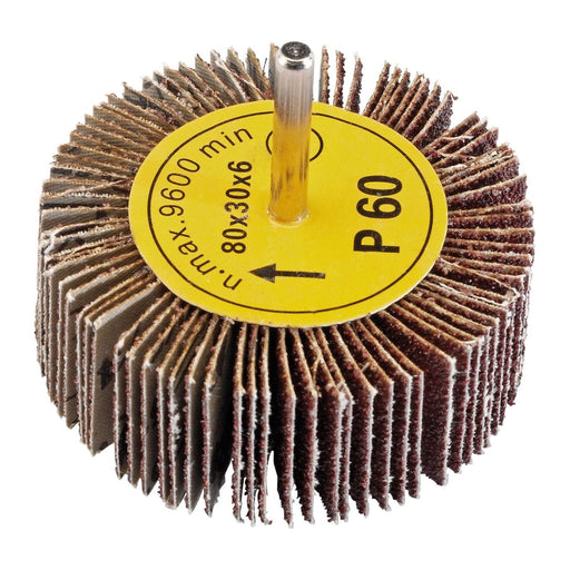 Draper 76468 Abrasive Flap Wheel, 80 x 30mm, 60 Grit