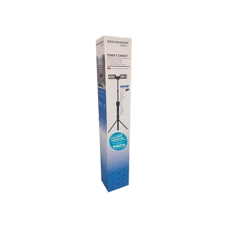 Scangrip® TOWER 5 CONNECT Floodlight with Makita CONNECT 18V Bare Unit SCANGRIP® - RockBottom Nothampton