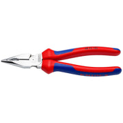 Knipex 08 25 185 SB Needle-Nose Combination Pliers with multi-component grips chrome-plated, 185mm Draper - Town Tools