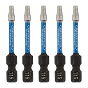 Draper 05651 Draper Expert TX-STAR® Impact Screwdriver Bits, T15 x 50mm, 1/4" Hex (Pack of 5)