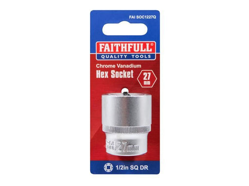 Faithfull Hex Socket 1/2in Drive 27mm Faithfull - RockBottom Northampton