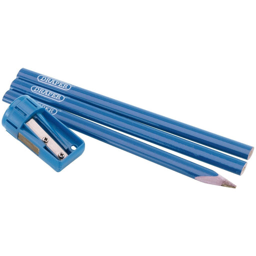 Draper Dispenser of Carpenter's Pencil and Sharpener Sets (12 Piece)