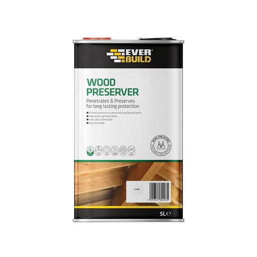 Everbuild Sika Wood Preserver Dark Oak 5 litre Everbuild Sika - RockBottom Northamptin