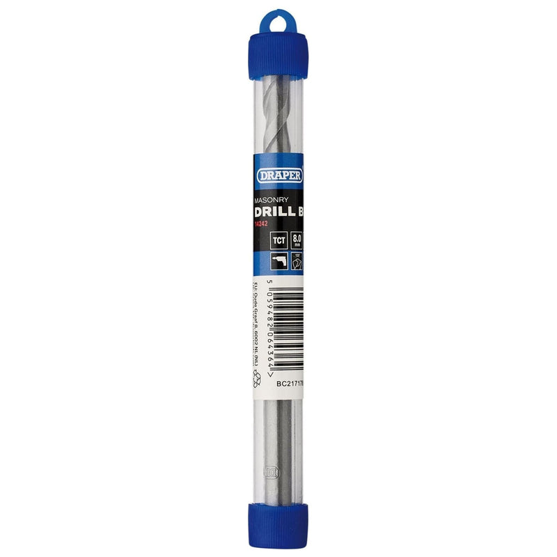 Draper TCT Masonry Drill Bit, 8.0 x 120mm Draper - Town Tools