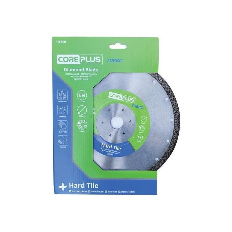 Coreplus HT250 Hard Tile Turbo Diamond Blade 250mm CorePlus - RockBottom Northampton
