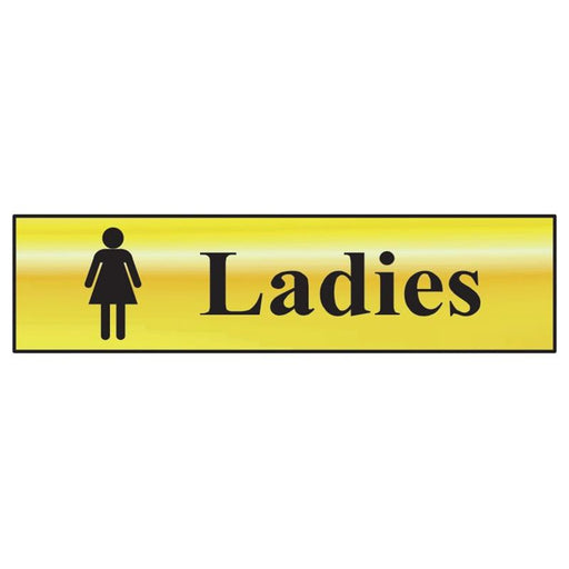 Scan Ladies - Polished Brass Effect 200 x 50mm Scan - RockBottom Nothampton