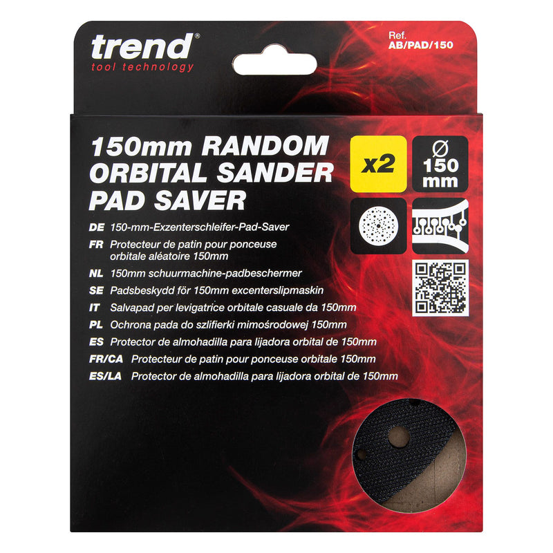 AB/PAD/150 - 150mm Random Orbital Sander Pad Sander, 2 Pack