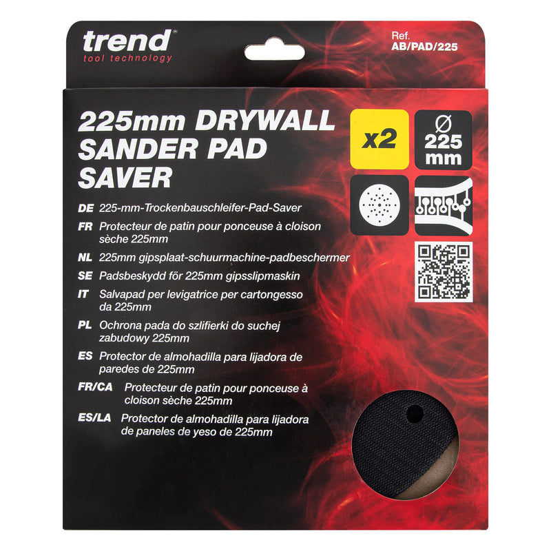 AB/PAD/225 - 225mm Drywall Sander Pad Saver, 2 Pack