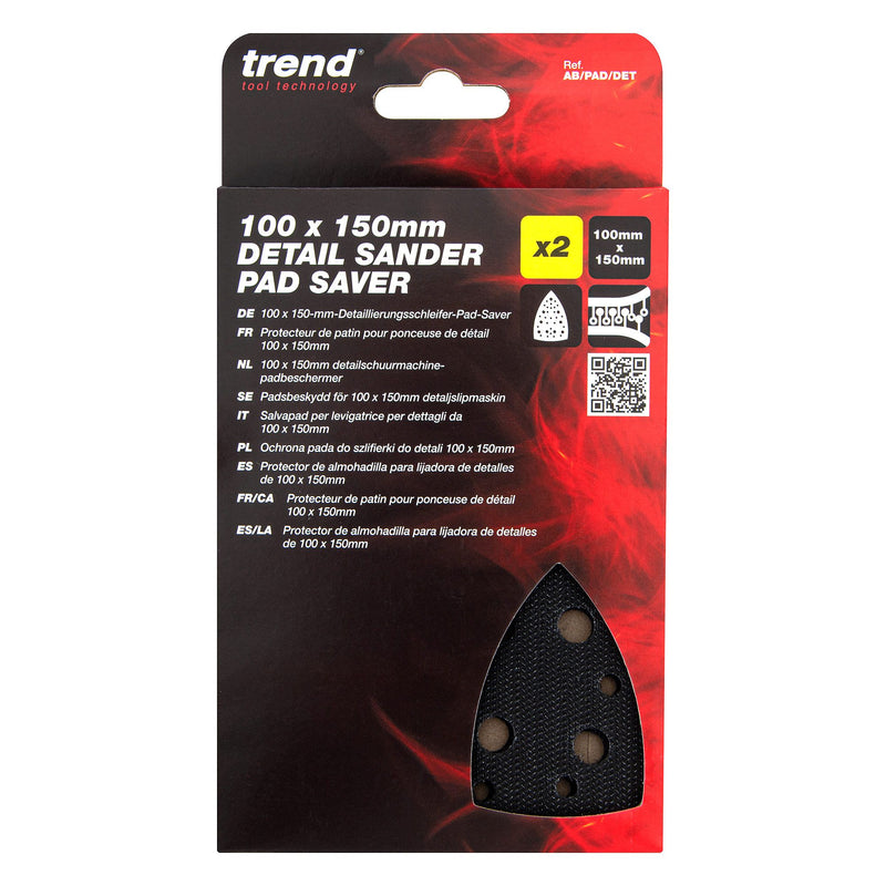 AB/PAD/DET - 100 x 150mm Detail Sander Pad Saver, 2 Pack