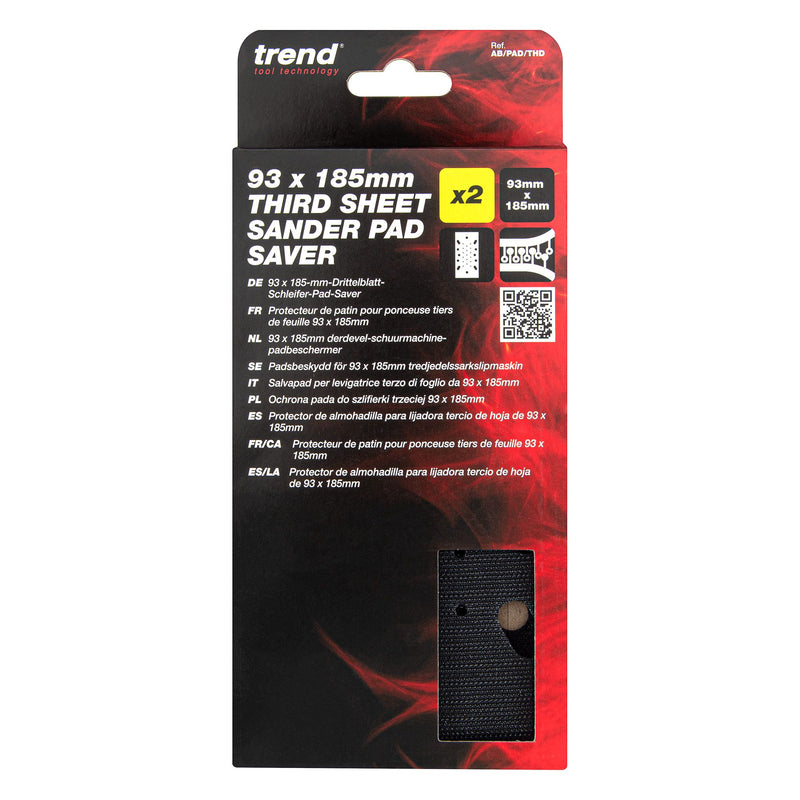 AB/PAD/THD - 93 x 185mm Third Sheet Sander Pad Saver, 2 Pack