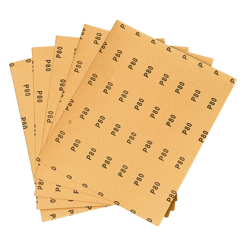 AB/S230/80A - 230 x 280mm 80 Grit Aluminium Oxide Sanding Sheets, 5 Pack