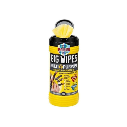 Big Wipes Multi-Purpose Pro+ Antiviral Wipes (Tub 80) Big Wipes - RockBottom Northampton