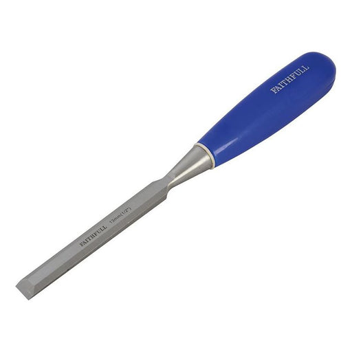Faithfull Bevel Edge Chisel Blue Grip 10mm (3/8in) Faithfull - RockBottom Northampton