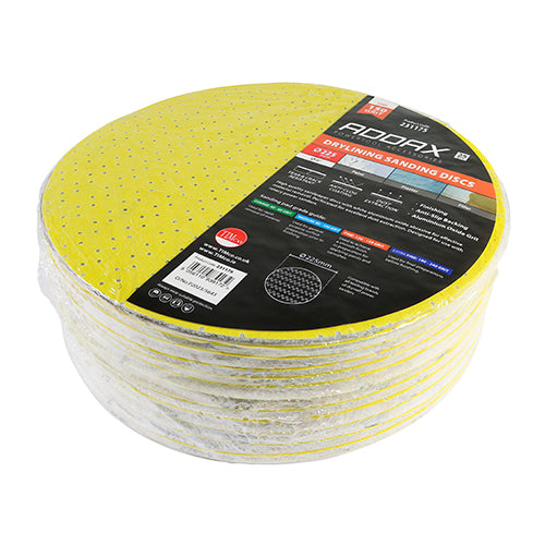TIMCO Drylining Sanding Discs 120 Grit Yellow - 225mm