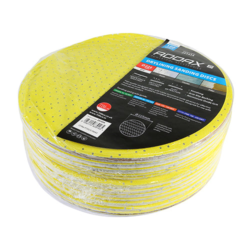 TIMCO Drylining Sanding Discs 120 Grit Yellow - 225mm