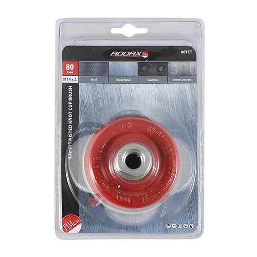 TIMCO Angle Grinder Cup Brush Twisted Knot Steel Wire - 100mm