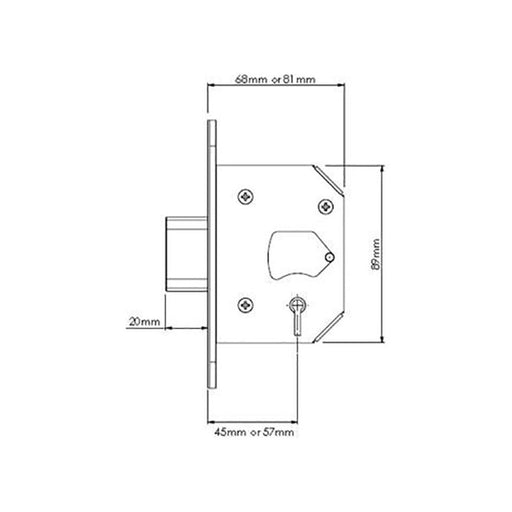 Yale Locks PM562 Hi-Security BS 5 Lever Mortice Deadlock 81mm 3in Polished Brass Yale Locks - RockBottom Northampton