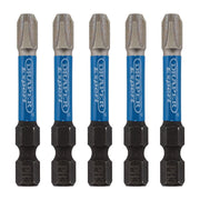 Draper 05645 Draper Expert Cross Slot/PH Type Impact Screwdriver Bits, No.3 x 50mm, 1/4" Hex (Pack of 5)