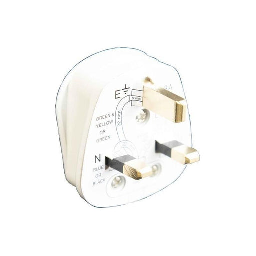 Dencon 3 Pin Fused Plug 13A White Dencon - RockBottom Northampton